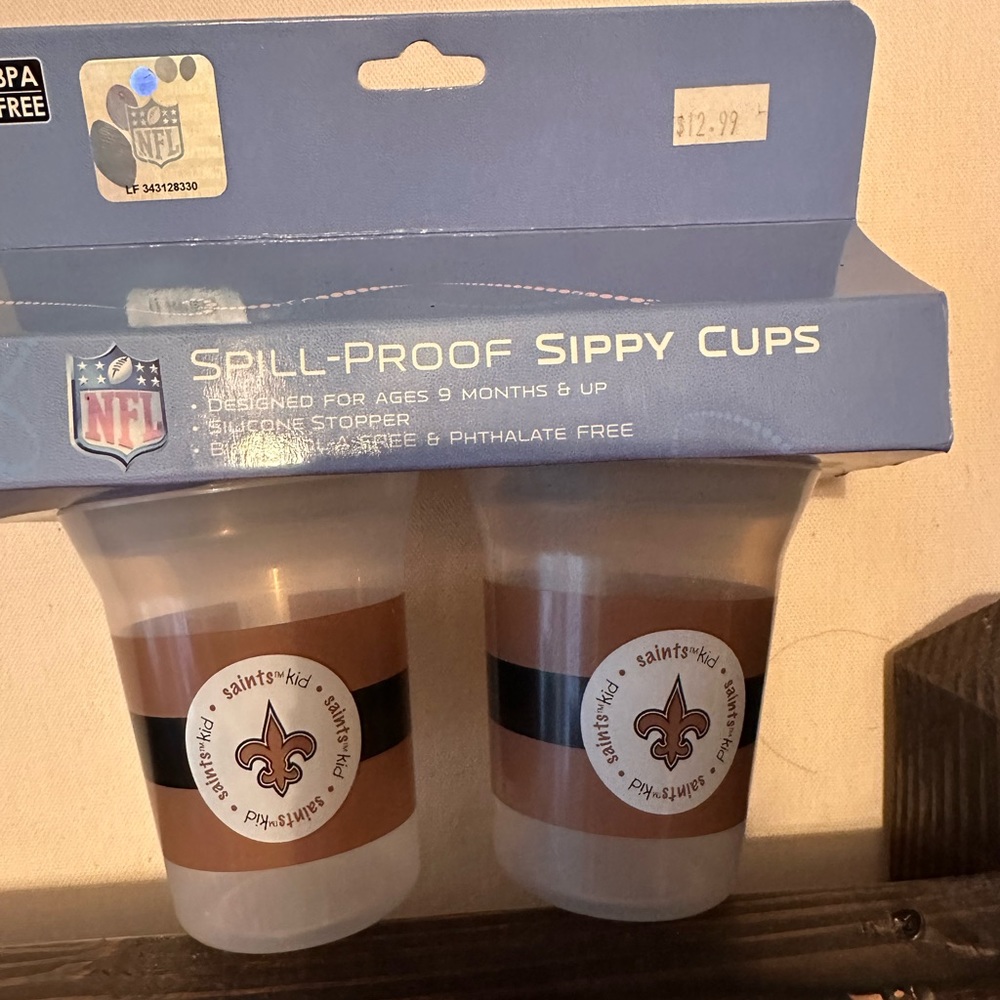 NFL saints spill proof sippy cups